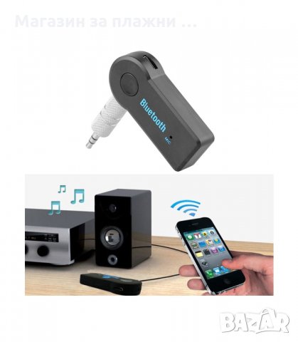 БЛУТУТ ХЕНДСФРИ, АУДИО РЕСИВЪР ЗА АВТОМОБИЛ СЪС СТЕРЕО ЖАК 3.5ММ - код 1621