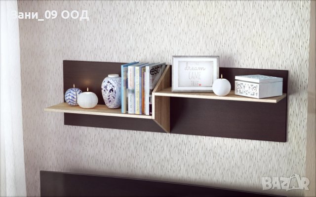 Стенна етажерка с разчупен дизайн, снимка 3 - Етажерки - 40238671