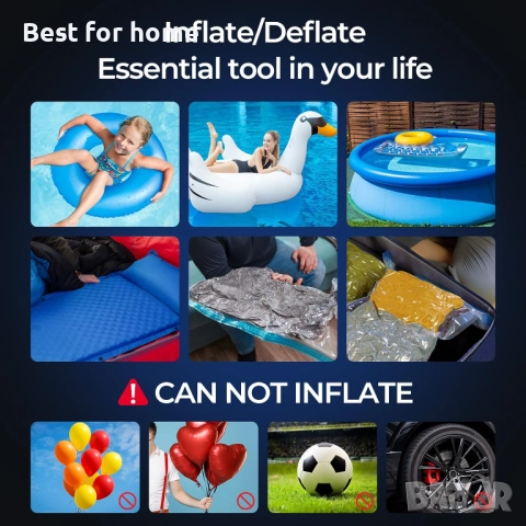 Електрическа въздушна помпа SUPPOU, снимка 7 - Друга електроника - 52492140