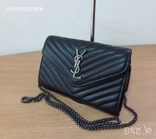  Луксозна Черна чанта YSL код SG67ZA, снимка 3 - Чанти - 32630599