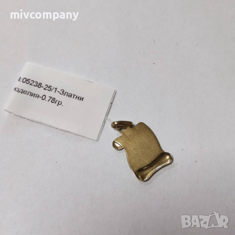 Златна висулка 0.78гр., снимка 3 - Колиета, медальони, синджири - 52827373