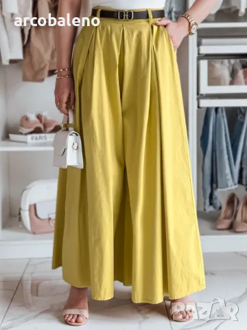 Дамска пола-панталон с колан FLOWES, 3цвята , снимка 7 - Панталони - 49611726