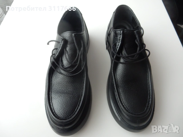 Предлагам мъжки черни обуки №42 за 39 Евро