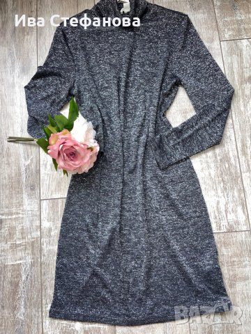 H&M hm  парти коктейлна официална рокля поло яка с блясък glitter , снимка 4 - Рокли - 39488979