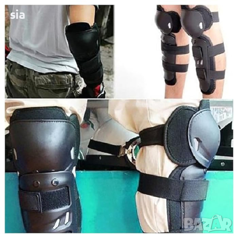 Комплект наколенки за мотористи, черен цвят, 4 части, снимка 4 - Аксесоари и консумативи - 44632149