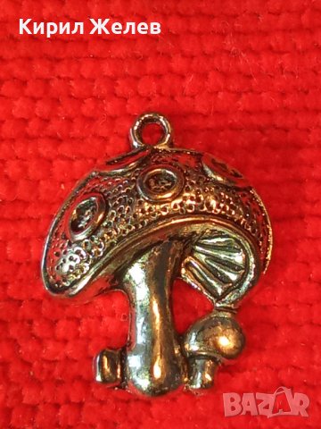 ФИГУРАЛЕН СРЕБЪРЕН с БЯЛА ПОЗЛАТА АРТ МЕДАЛЬОН - ГЪБКА 37419, снимка 12 - Колиета, медальони, синджири - 40933398