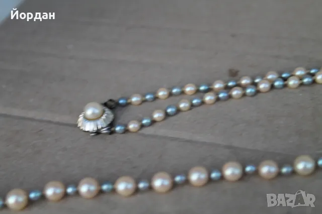 Дамско колие с естествени перли и със закопчалка от бяло  злато, снимка 14 - Колиета, медальони, синджири - 48728747