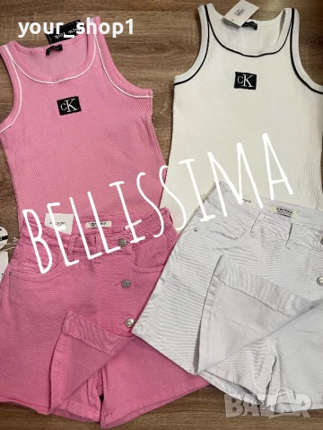 Къса дънкова пола/панталон потник рипс Calvin Klein Miu Miu , снимка 3 - Потници - 50711092