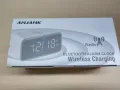 Дървен радио будилник ANJANK с индуктивна станция за зареждане, 10 W Bluetooth, снимка 8