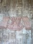 Нежна блуза паднали ръкави one size уни розова дантела дантелен топ пепел от рози елегантен , снимка 1 - Корсети, бюстиета, топове - 41286512