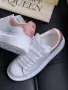 Alexander McQueen Дамски Бели Маратонки С Кристали👟Дамски Спортни Обувки С Камъни Код E185, снимка 3