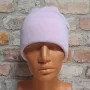 Нова зимна дамска/детска шапка в светлорозов цвят, снимка 1