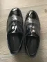 Италиански дамски обувки от естествена кожа, лачени,номер 38,цвят черно-сиво,марка Osvaldo Rossi., снимка 1