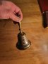 Стар масивен бронзов звънец  за повикване - силен звън, красота и декорация за вашия дом, офис, бар,, снимка 4