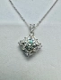 Сребърно колие с мойсанит (Диамант) 1 карат, снимка 5