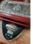  Кутия за Карти От Махагон със Сребърен Обков 0,925 Сертификат 2-Комплекта Карти,Писалка и Бележник , снимка 8