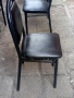 Метални столове тапицирани с кожени седалки и облегалкии, снимка 2