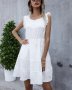 Бяла рокля, Бяла рокля дантела, Бяла рокля памук, снимка 1 - Рокли - 44293190