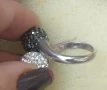 Три различни броя / Сребърен пръстен топка с кристали "Swarovski" / проба 925 и Житен клас , снимка 10