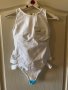 Ново с етикет хигиена лепенка луксозно парти елегантно официално бяло бандажно боди , снимка 2
