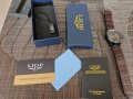 LIGE-Луксозен кварцов часовник,хронограф,дата,кожена каишка,високо качество, снимка 5