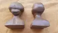 Дървен бюст женска глава 2 бр, снимка 3
