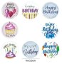 100 бр Happy Birthday микс малки самозалепващи лепенки стикери за ръчна изработка за подарък рожден, снимка 4