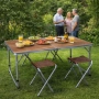 Комплект сгъваема къмпинг маса с 4 стола, Регулируема височина, Дизайн "куфар", снимка 7