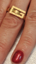 Уникален пръстен от медицинска стомана - сребърен/златен