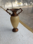 Стара малка ваза амфора оникс бронз, снимка 1