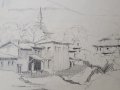 Майсторска рисунка Тома Петров(1908-1972) Стария Шумен 1946година , снимка 3