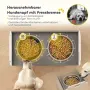 Купа за кучета PawHut, повдигната купа за храна с шкаф за съхранение, снимка 2