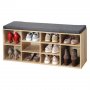 Немски шкаф за обувки с възглавница за сядане, снимка 1 - Шкафове - 34593044