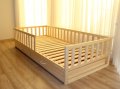 Детско легло Монтесори с решетки прегради МАСИВ, снимка 1 - Мебели за детската стая - 35965593