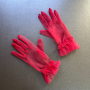 Официални дамски къси тюлени ръкавици цвят бордо 8641, снимка 2