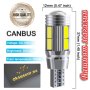2 бр. Автомобилна LED крушка T10 W5W 5W5 194 Сигнална светлина 12V 5630 10SMD 7000K Бяла автомобилна, снимка 11