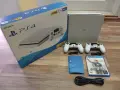 Перфектен PlayStation 4 Slim (500GB) - Glacier White (Като нов!), снимка 1