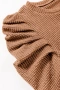 Дамска блуза в цвят карамел с дълги бухнали ръкави, снимка 8