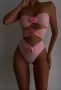 Розов цял дамски бански , снимка 3