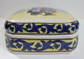 Кутия от керамика, репродукция на Френско народно изкуство, Fa ïence de Quimper., снимка 3