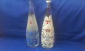 Две стъклени бутилки френска минерална вода Евиан  EVIAN за колекция на поне 24 години, снимка 1 - Колекции - 40742652