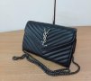  Луксозна Черна чанта YSL код SG67ZA, снимка 3