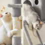 Драскалка за котки Light Gray 206 см – XXL катерушка с 2 къщички, хамак и площадки., снимка 5