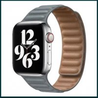 Кожена Магнитна Каишка за Apple Watch 8 Ultra 7 6 SE 5 4 44 40mm, снимка 5 - Смарт гривни - 39041443