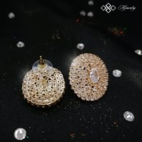 КОМПЛЕКТ SIYANA / Стилен дамски комплект бижута с кристали от 3 части “Siyana”, снимка 4 - Бижутерийни комплекти - 42437799