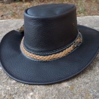 Каубойска шапка Естествена кожа Модел Лукс, снимка 8 - Шапки - 41883509
