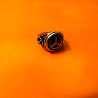 старинен мъжки сребърен пръстен на голямата марка за автомобили Мерцедес, Mercedes-Benz - солидна кр, снимка 2 - Пръстени - 41937890