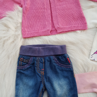 Блуза дънки и жилетка Мини Маус 0-3 месеца, снимка 4 - Комплекти за бебе - 36276904