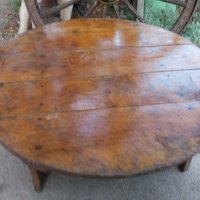 Стара  дървена масичка-софра, снимка 3 - Антикварни и старинни предмети - 41975798