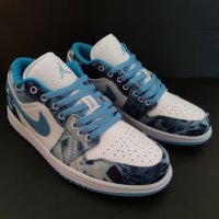 Nike Air Jordan 1 Low Denim Blue Маратонки Дънков Плат Нови Оригинални Обувки 44.5 Размер Номер , снимка 2 - Маратонки - 38843827